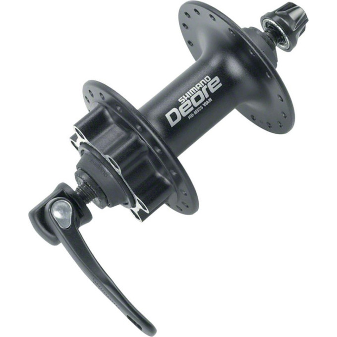 Втулка передняя SHIMANO DEORE, M525A, 36 ОТВ, QR, 6-БОЛТ, ЦВ. ЧЕРНЫЙ EHBM525AALS